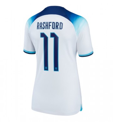 Anglia Marcus Rashford #11 Koszulka Podstawowych Kobiety MŚ 2022 Krótki Rękaw